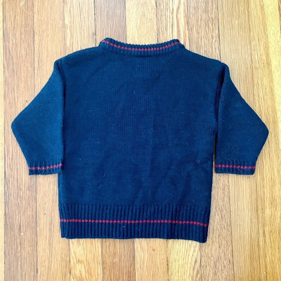 Vintage Kids Snowman Christmas Knit Crewneck Sweater Size 12 Months - Picture 3 of 4
